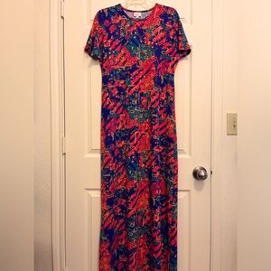 LULAROE Maria Comfy Multicolored Long Dress